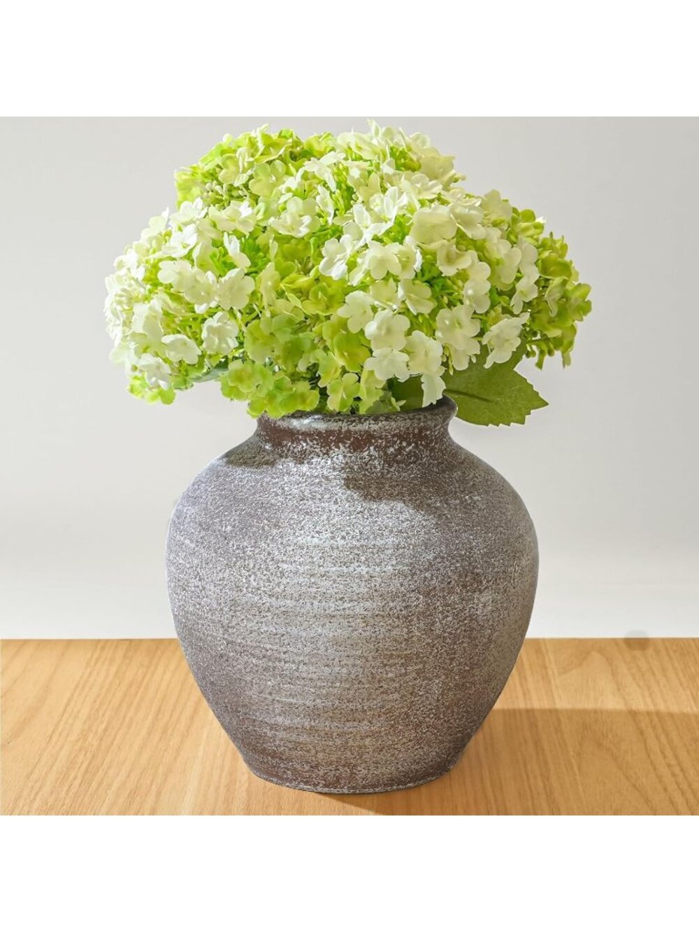 6.2" Terracotta Ceramic Farmhouse Flower Vase, Rustic Farmhouse Boho Home Decor